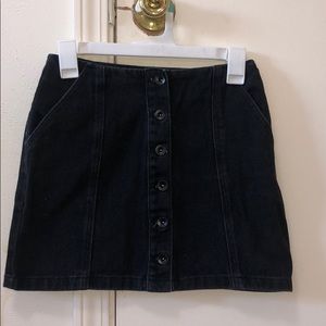 black jean skirt